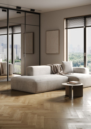 Кварцевый ламинат Fargo Бевел Английская ёлка Дуб Окленд 33-653-76 